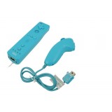 Wholesale - Remote Controller+ Nunchuk For Wii Nintendo Blue