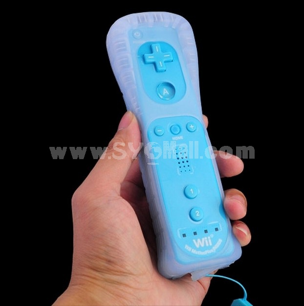 Motionplus Remote Control with Silicone Case for Nintendo wii Green