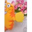 Fat Cat Squeaking Dog Toy Pet Toy Dog Chewing Toy -- Yellow Fat Cat