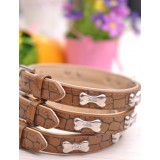 Wholesale - Dog Collar 002 for Medium-sized and Large Dogs Decorated with Metal Bone