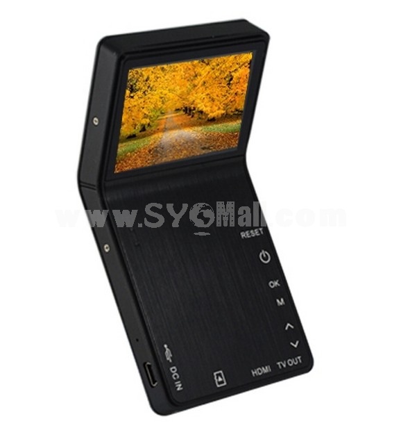 F1000 2.4" TFT LCD Screen Full HD Vehicle DVR with HDMI Output Micro SD Card Slot - Black