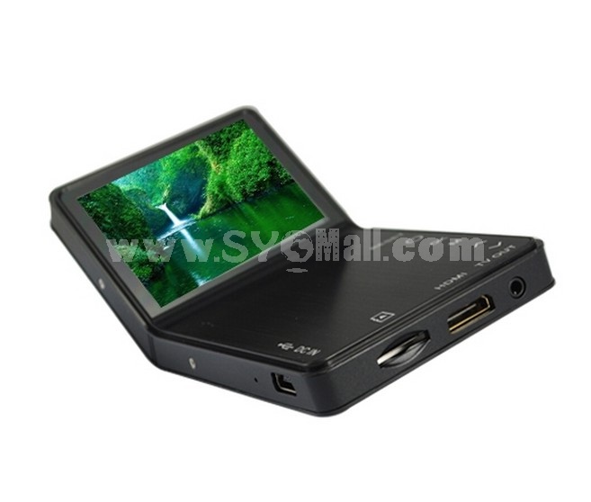 F1000 2.4" TFT LCD Screen Full HD Vehicle DVR with HDMI Output Micro SD Card Slot - Black