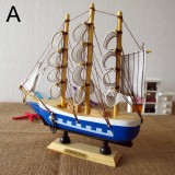 Wholesale - Decorative Mediterranean Style Large Size White Wooden Sailing Ship Models for Desk