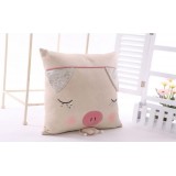 Wholesale - Decorative Printed Morden Stylish Throw Pillow Cover Cushion Cover No Pillow Inner -- Sleeping Pig with Body