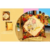 Wholesale - Decorative Printed Morden Stylish Throw Pillow Cover Cushion Cover No Pillow Inner -- Flower Bear