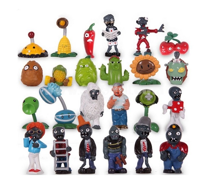 24 x Plants vs Zombies Toys Series Role Figure Display Doll PVC