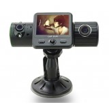 Wholesale - 5.0 Mega HD Dual Camera Car DVR Black Box with G-Sensor / GPS / Infrared (IR) Light