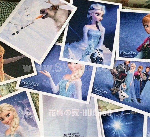 Frozen Princess Paper Cards Iridescent Paper Cards with Dull Polished Iron Box