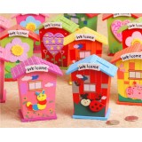 Wholesale - Wooden Money Box Piggy Bank Children Toy Desk Decoration F220