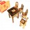 Wooden Table and 4 Chairs Home Decoration Creative Gift 54413