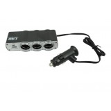 Wholesale - 3-Way Socket Splitter Car Cigarette Power Adapter with USB Port