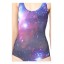 Women's Sexy One-piece Swimsuit Swinmwear Bathing Suit One Piece Bikini Starry Sky Pattern Y016