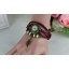 Vintage Style Leather Hand Chain Watch Bracelet Watch with Bronze Leaf L003