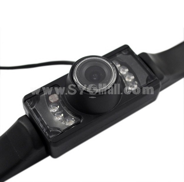2.4GHz 7LED Night Vision Plate Waterproof Connect GPS PAL Wireless Car Rear View Camera