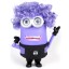 The Minions Despicable Me 2 Purple Color 3D Eyes with Music and Light Effect Garage Kits Model Toys 3pcs/Lot