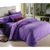 Wholesale - LLANCL Pure Color 4 Pieces Duvet Cover Set Bedding Set -- Purple