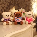 wholesale - Cute & Novel Teddy Bear with Dress Plush Toy 18cm/7" 3PCs