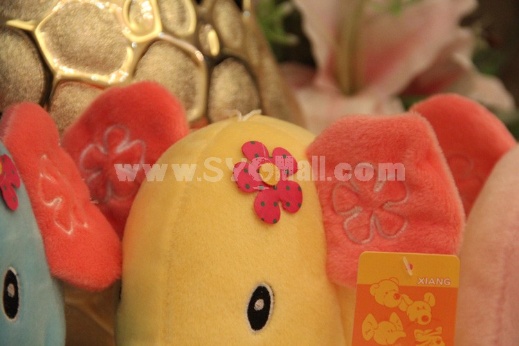 Lovely Elephant with Flower Plush Toy 18cm/7" 2PCs