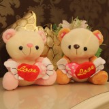 Wholesale - Angel Bear with Loving-heart Plush Toy 18cm/7" 2PCs
