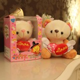Wholesale - Angel Bear with Loving-heart 12s Voice Recording Doll Plush Toy 18cm/7"