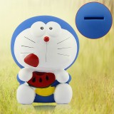 wholesale - Watermelon Doraemon Piggy Bank Money Box PVC Figure Toy Large Size 21cm/8"
