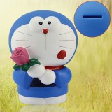 wholesale - Rose Doraemon Piggy Bank Money Box PVC Toy Figure Large Size 21cm/8"