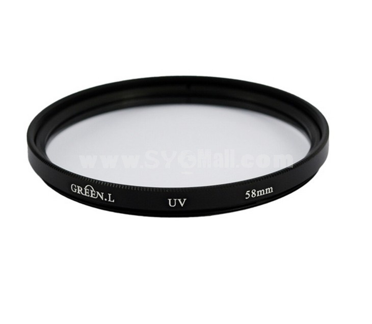 GREEN.L Super Slim High Definition 58mm UV Filter for Digital Camera