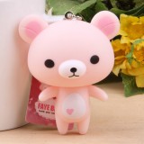 Wholesale - Cute Loving-heart Bear Vinyl Figure Toy Cellphone Pendant Bag Pendant