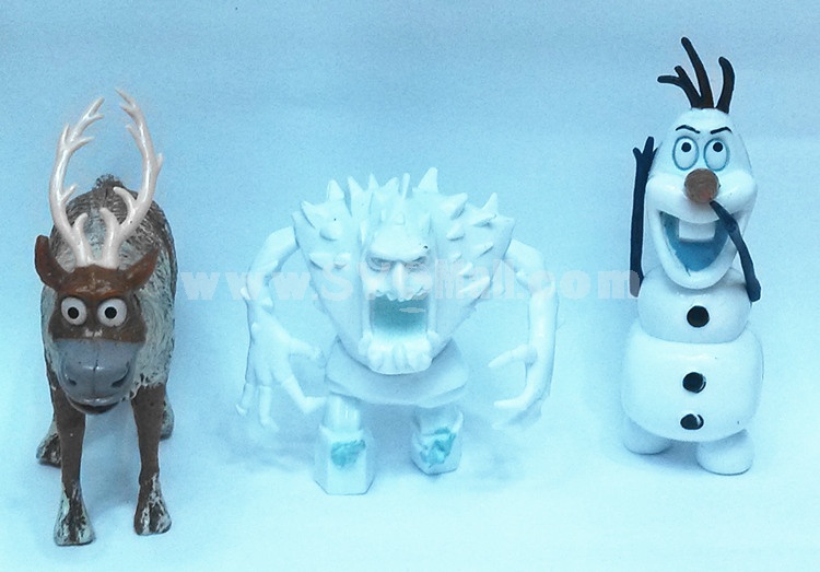 Frozen Elsa Anna and Olaf Garage Kits PVC Toys MFigure Toys 2.7-4.7inch 8pcs/Lot 
