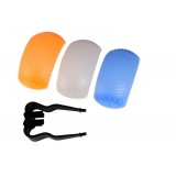 Wholesale - 3 Color Plastic Pop-up Lambency Flash Diffuser Cover Kit