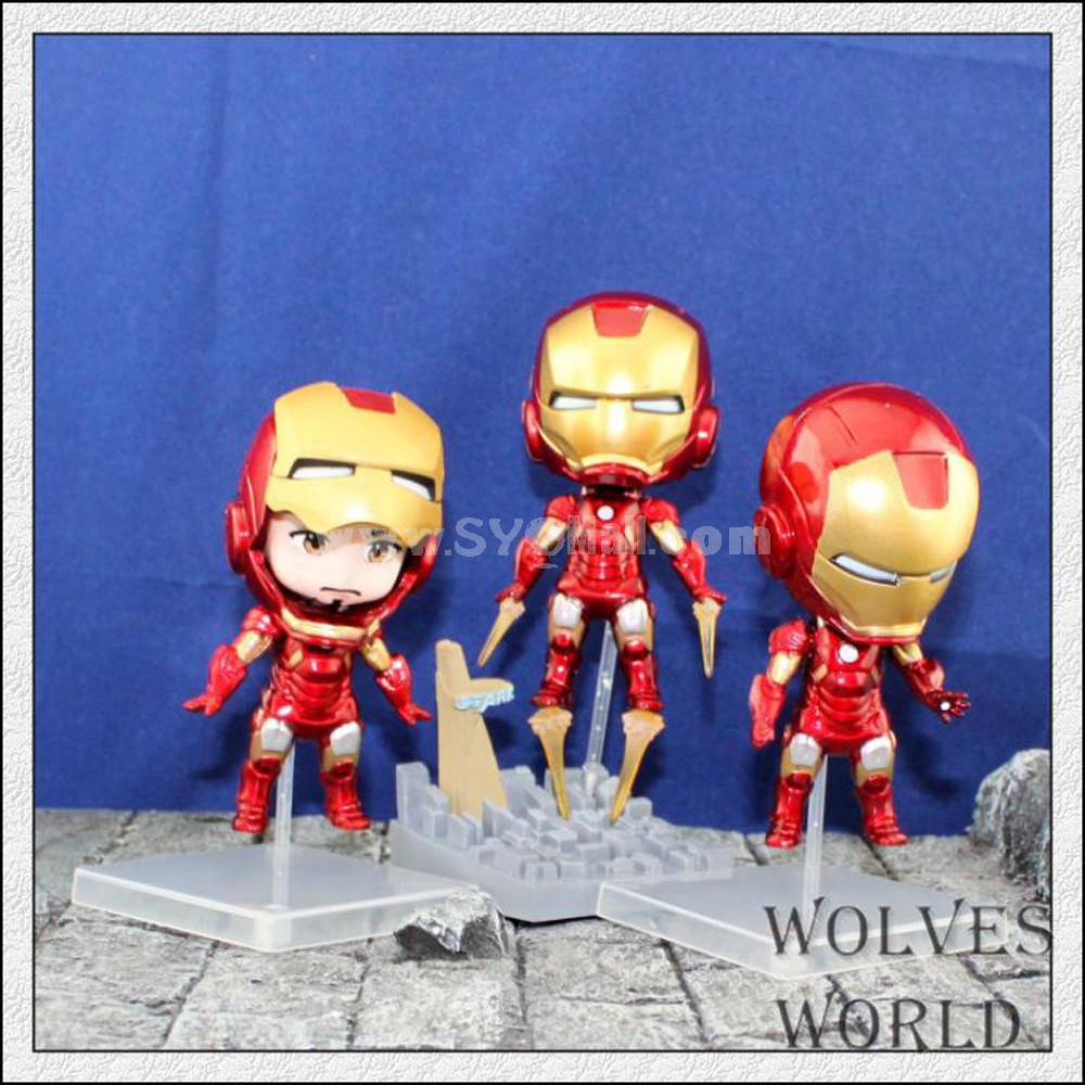 Marvel's Iron Man 3  Figure Toy Garage Kit 4inch 3pcs/Lot