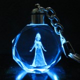 Wholesale - Frozen Princess Colorful Crystal Pendant Key Chain Cellphone Charm -- Elsa