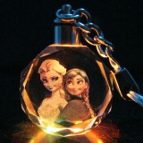Wholesale - Frozen Princess Colorful Crystal Pendant Key Chain Cellphone Charm -- Elsa and Anna