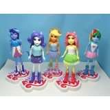 wholesale - My Little Pony Equestria Girls Figures Toys with Stand 5pcs/Kit 13cm/5"