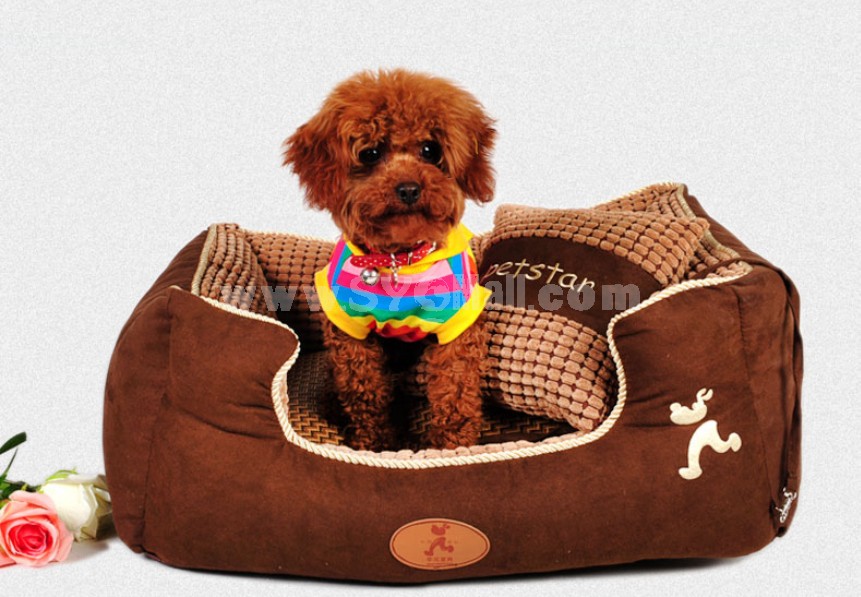 Cute Dog Bed Small Size Soft Breathable Machine Washable 60cm/23inch