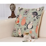 Wholesale - Decorative Printed Morden Stylish Throw Pillow Cover Cushion Cover No Pillow Inner -- Cartoon Cats