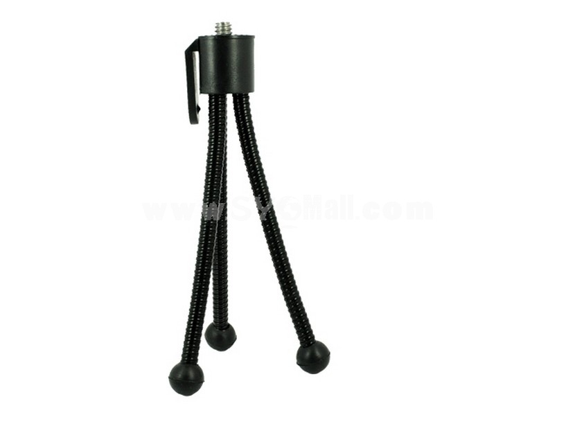 Mini 11.5cm Tripod with Clip for Digital Camera Camcorder Black