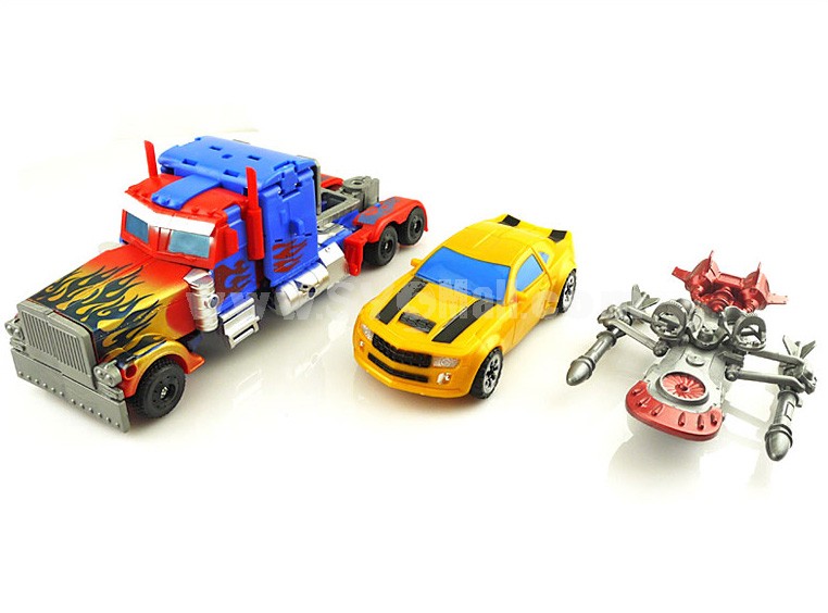 Transformation Robot Optimus Prime and Bumblebee Small Size 2Pcs Set 27cm/11inch 15cm/6inch