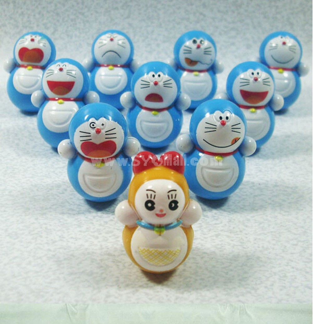 Doraemon Tumbler Figure Toys 10pcs/Lot 3cm/1.2inch Height