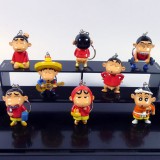 Wholesale - Crayon Shin-chan Figures Toys Key Chains 8pcs/Lot 5cm/2.0inch