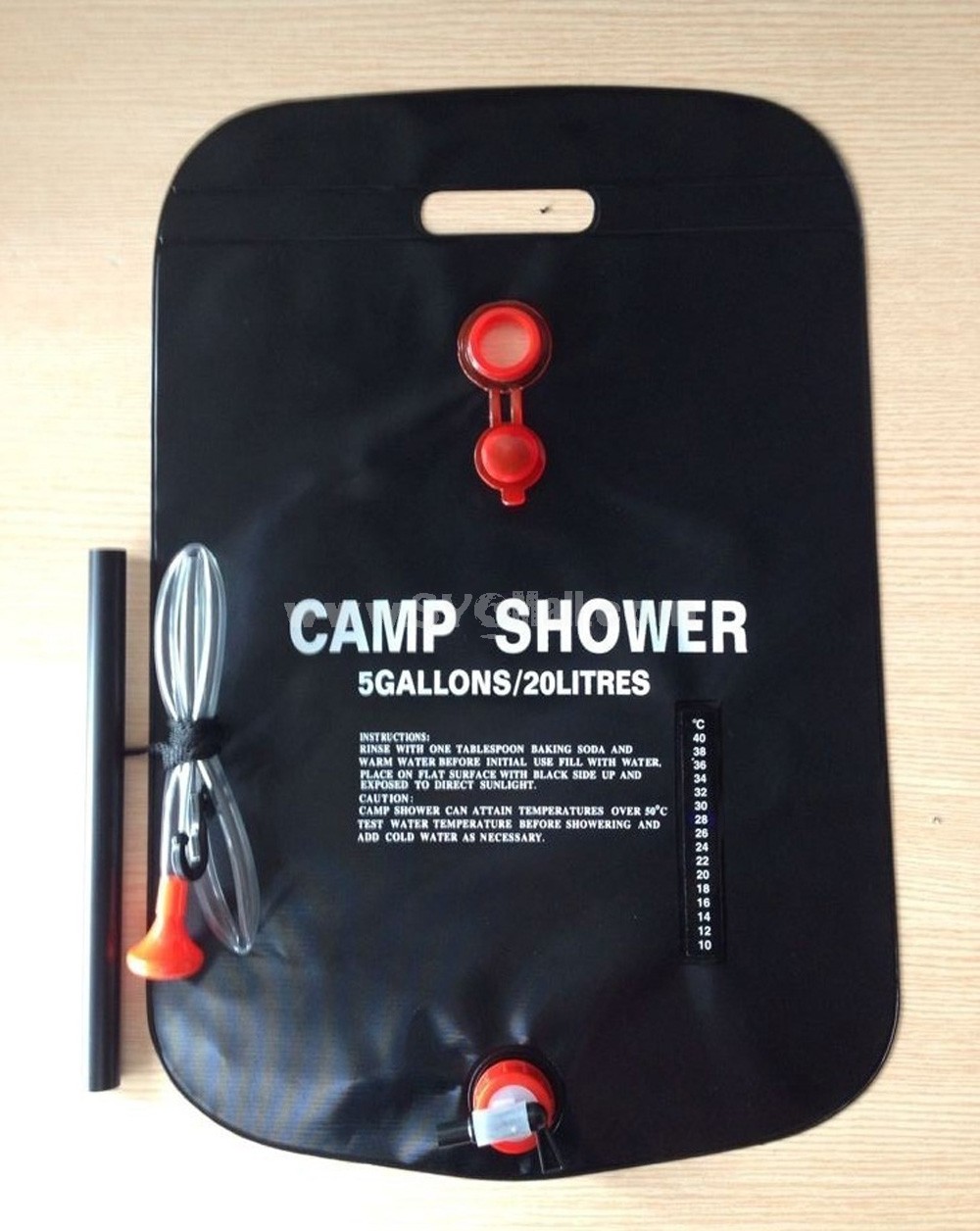 Outdoor Camping Solar Shower Bag Water Bag 20L/5 Gallons