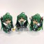 Green Hair Hatsune Miku Figure Toys with Standing Board 3pcs/Lot 10cm/3.9inch