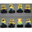 Minions Despicable Me Figures Toys with Black Standing Board 8pcs/Lot 1.2-2.0inch