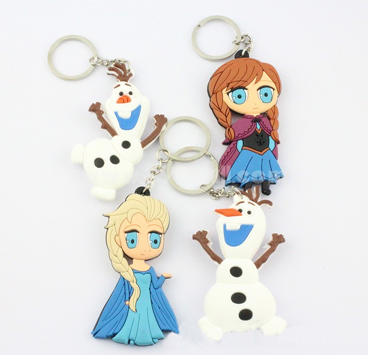 Frozen Princess Figure Toys Key Chains 2.0-3.0inch 4pcs/Lot