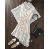 Wholesale - Chiffon Rivet Decoration Irregular Hemline Sleeveless Dress