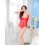 Lady Sexy Lingerie Set with G-string Red Tassels Transparent Nightwear 3022