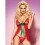 Lady Sexy Lingerie Set with G-string Red Lace Transparent Nightwear 3047