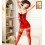 Lady Sexy Lingerie Set G-string Red Lace Suspende Tights Nightwear 3042