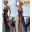 Lady Sexy Lingerie Set with G-string Lace Long Dress Transparent Nightwear 3031