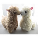 Wholesale - 2pcs Cute Alpaca Plush Toy Camel Cream Llama Stuffed Animal Kids Doll 23cm Height